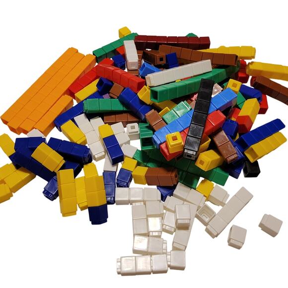 420 Interlocking Snap Cubes 1" Math Manipulatives Multicolor Homeschool Teacher - Picture 1 of 16
